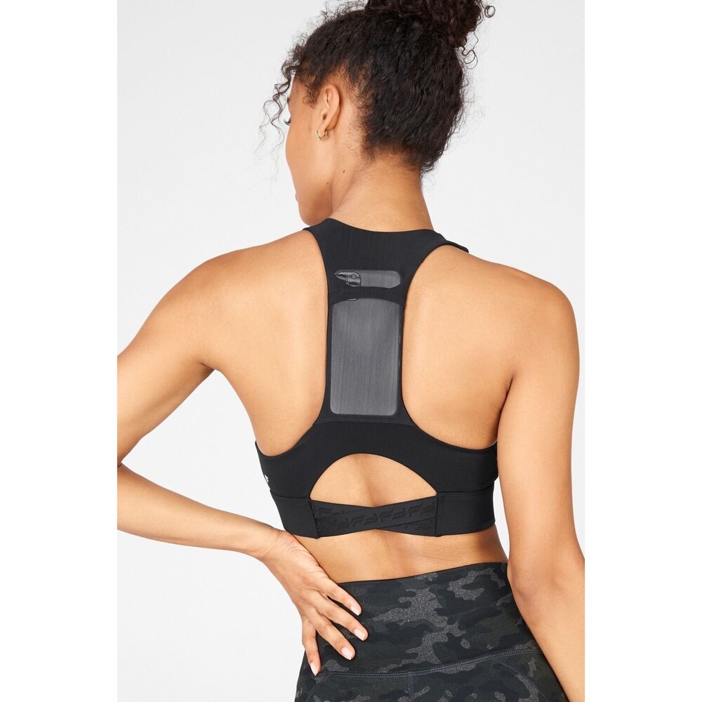 ✨Fabletics✨ Mila Midi Medium Impact Sports Bra NWT Black Size XS